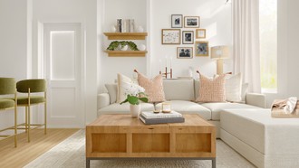 Traditional Charm, Artful Eclectic Living Room by Havenly Interior Designer Martha