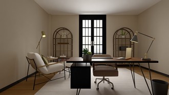 Contemporary, Industrial, Vintage Office by Havenly Interior Designer Landon