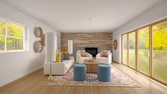 Contemporary, Eclectic, Bohemian, Traditional, Transitional Living Room by Havenly Interior Designer Maria