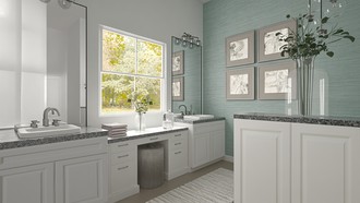 Contemporary, Transitional Bathroom by Havenly Interior Designer Luciana