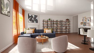 Transitional, Midcentury Modern Living Room by Havenly Interior Designer Andrea