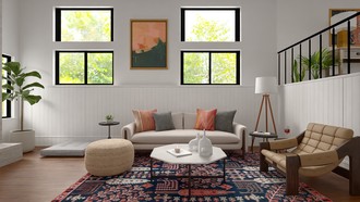 Modern, Bohemian, Transitional Living Room by Havenly Interior Designer Marisa
