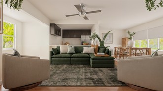 Midcentury Modern, Midcentury Scandi, California Cool Living Room by Havenly Interior Designer Tania