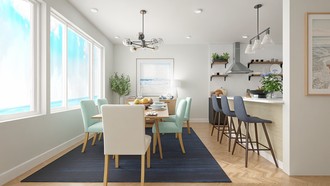 Coastal Dining Room by Havenly Interior Designer Shadnaz