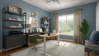 Modern, Eclectic Office by Havenly Interior Designer Rocio