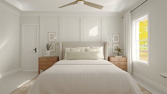 Classic, Parisian Modern, Warm Transitional Bedroom by Havenly Interior Designer Cami