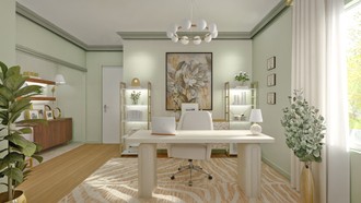 Modern, Glam, Traditional, Contemporary Luxe Office by Havenly Interior Designer Rebekah