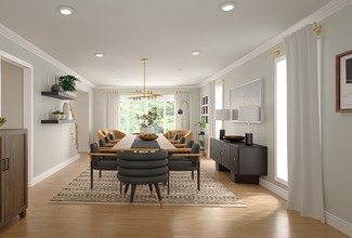 Midcentury Scandi, Organic Modern Dining Room by Havenly Interior Designer Leah