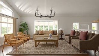 Farmhouse, Rustic, Transitional Living Room by Havenly Interior Designer Mariana