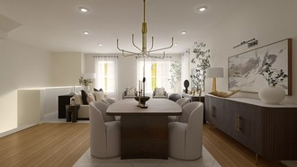 Contemporary, Contemporary Luxe, Organic Modern Dining Room by Havenly Interior Designer Maura