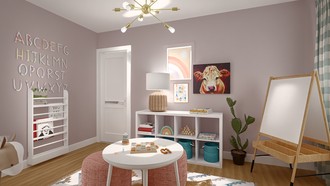 Eclectic, Bohemian Playroom by Havenly Interior Designer Lissette
