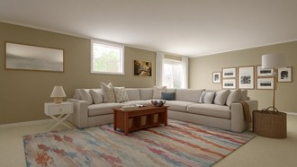Coastal, Traditional, Transitional Living Room by Havenly Interior Designer Leah