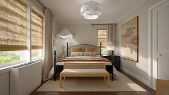 Eclectic, Bohemian, Rustic, Midcentury Modern Bedroom by Havenly Interior Designer Michelle