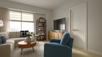 Classic Contemporary Living Room by Havenly Interior Designer Angie