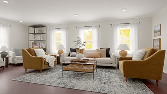 Classic, Warm Transitional Living Room by Havenly Interior Designer Montserrat