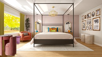 Eclectic, Glam, Artful Eclectic Bedroom by Havenly Interior Designer Emmanuel