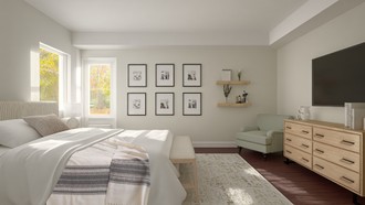 Modern, Transitional, Scandinavian Bedroom by Havenly Interior Designer Elisa