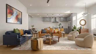 Modern, Midcentury Modern Living Room by Havenly Interior Designer Rocio