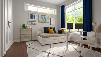 Glam, Midcentury Modern Office by Havenly Interior Designer Valeria