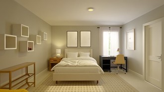 Modern, Eclectic, Minimal, Artful Eclectic Bedroom by Havenly Interior Designer Megan