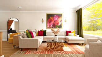 Glam, Midcentury Modern Living Room by Havenly Interior Designer Emmanuel