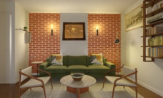 Midcentury Modern, Organic Modern Living Room by Havenly Interior Designer Deepa