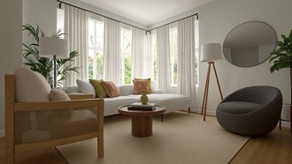 Contemporary, California Cool, Artful Eclectic Living Room by Havenly Interior Designer Natalia