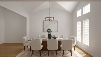 Warm Transitional Dining Room by Havenly Interior Designer Zainab