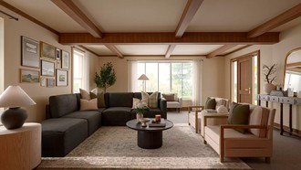 Warm Transitional Living Room by Havenly Interior Designer Ceci