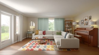 Modern, Classic, Transitional, Inspired Modern, Warm Transitional Living Room by Havenly Interior Designer Megan