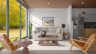 Southwest Inspired, Midcentury Modern Living Room by Havenly Interior Designer Sebastian