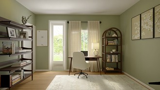 Midcentury Modern, Midcentury Scandi, Organic Modern Office by Havenly Interior Designer Megan