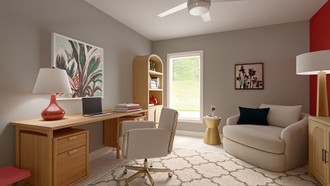 Contemporary, Modern, Preppy Office by Havenly Interior Designer Adelaida
