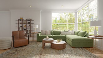 Modern, Scandinavian, Midcentury Scandi, Organic Modern Living Room by Havenly Interior Designer Jessica
