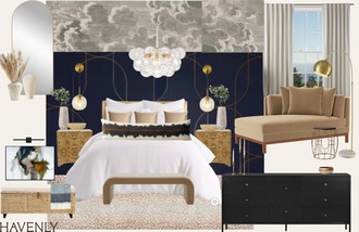 Modern, Glam, Inspired Modern Bedroom by Havenly Interior Designer Jessica
