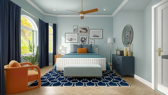 Glam, Artful Eclectic Bedroom by Havenly Interior Designer Lauren