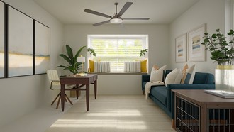 Transitional Office by Havenly Interior Designer Reem