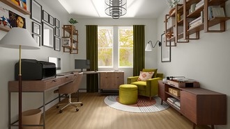 Industrial, Midcentury Modern Office by Havenly Interior Designer Ivan