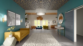 Eclectic, Glam, Artful Eclectic Entryway by Havenly Interior Designer Lauren