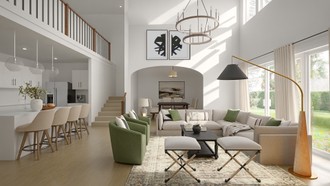 Inspired Modern, Warm Transitional Living Room by Havenly Interior Designer Zainab