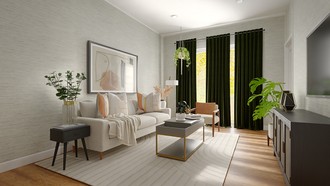 Contemporary, Transitional, Contemporary Luxe Living Room by Havenly Interior Designer Esther