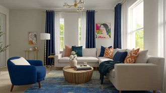 Parisian Modern, Contemporary Luxe Living Room by Havenly Interior Designer Candida