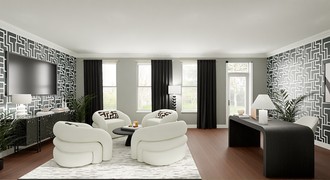 Inspired Modern, Contemporary Luxe Living Room by Havenly Interior Designer Katerina