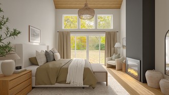 Organic Modern, Warm Transitional Bedroom by Havenly Interior Designer Valentina