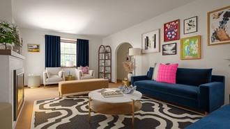 Eclectic Living Room by Havenly Interior Designer Valeria