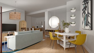 Modern, Global, Midcentury Modern Living Room by Havenly Interior Designer Elisa