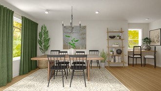 Warm Transitional, Modern Cottage Dining Room by Havenly Interior Designer Victor
