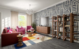 Eclectic, Artful Eclectic Living Room by Havenly Interior Designer Giovanna