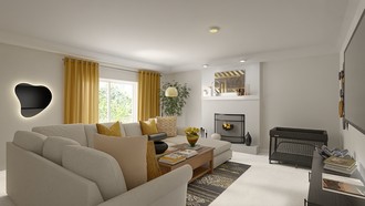 Contemporary, Bohemian, Transitional, Minimal Living Room by Havenly Interior Designer Kimberly