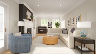 Classic, Transitional Living Room by Havenly Interior Designer Meagan